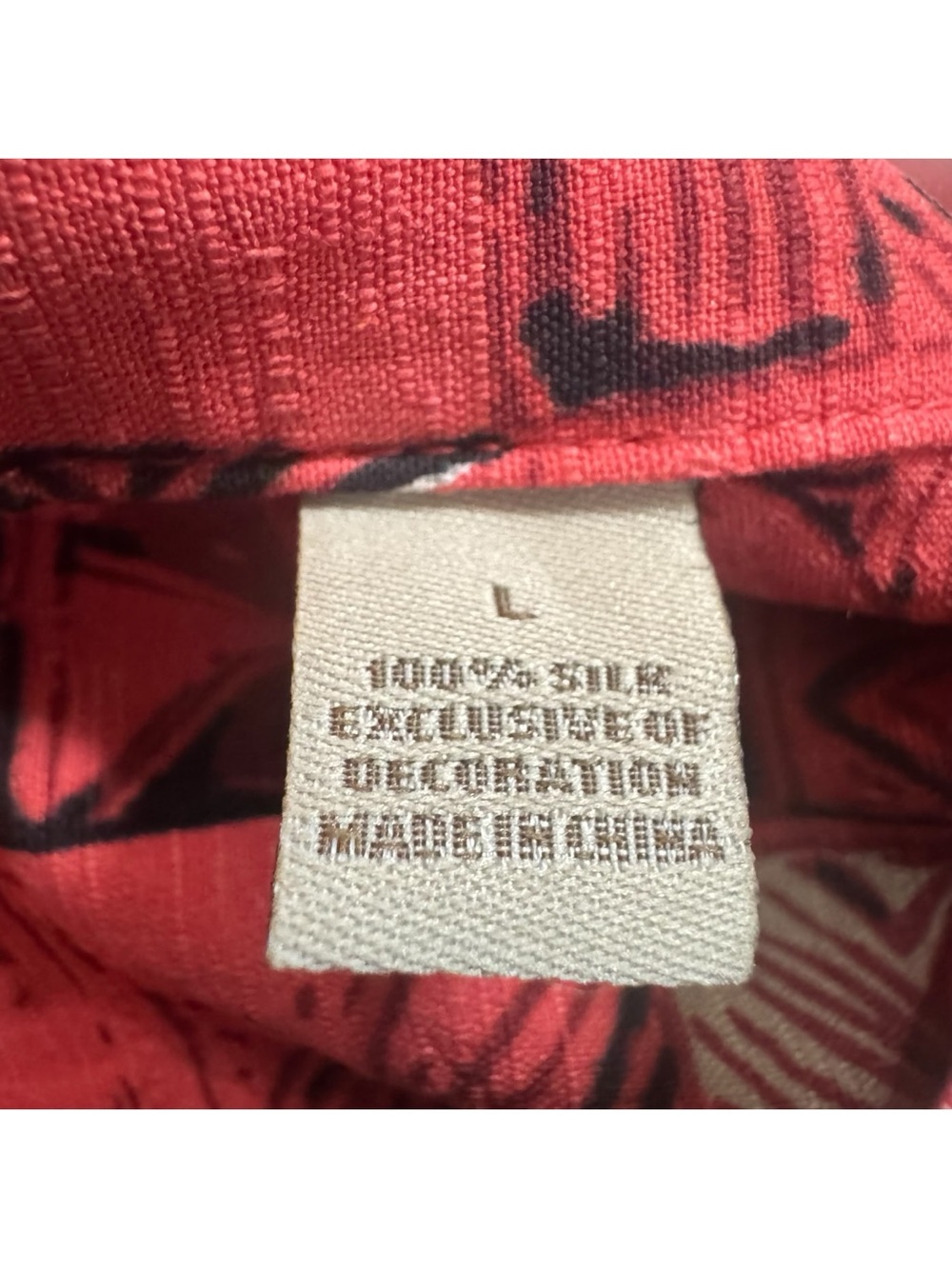 Paradise Collection, 100% washable silk, Hibiscus floral, Luau, Hawaiian, Large - Picture 3 of 4